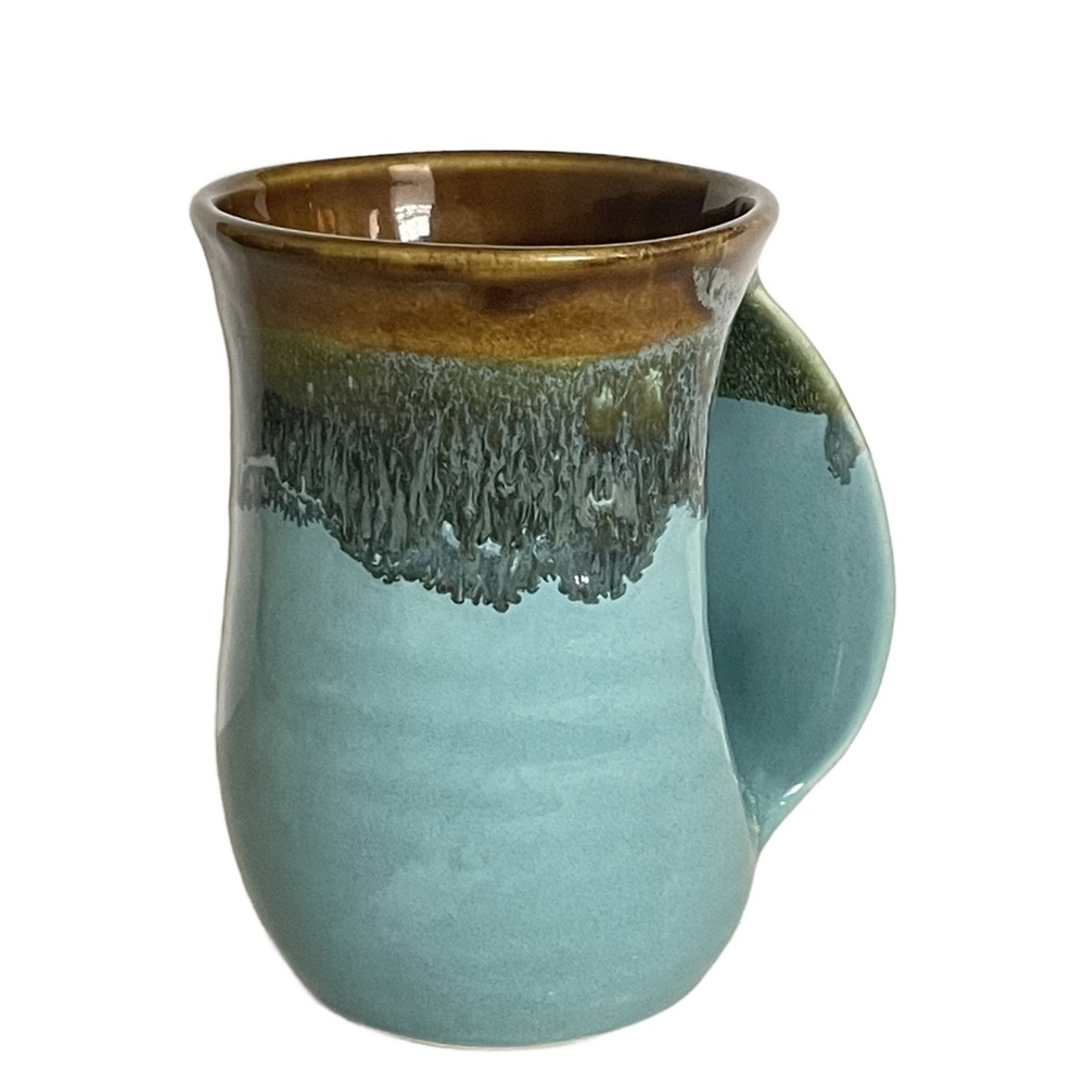 Neher 2012 Pottery Hand Painted Hand Warmer Mug 5”